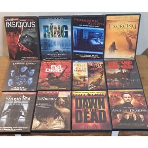 Horror DVD Lot 12 Movies Insidious Evil Dead Paranormal Activity Dawn Of Dead
